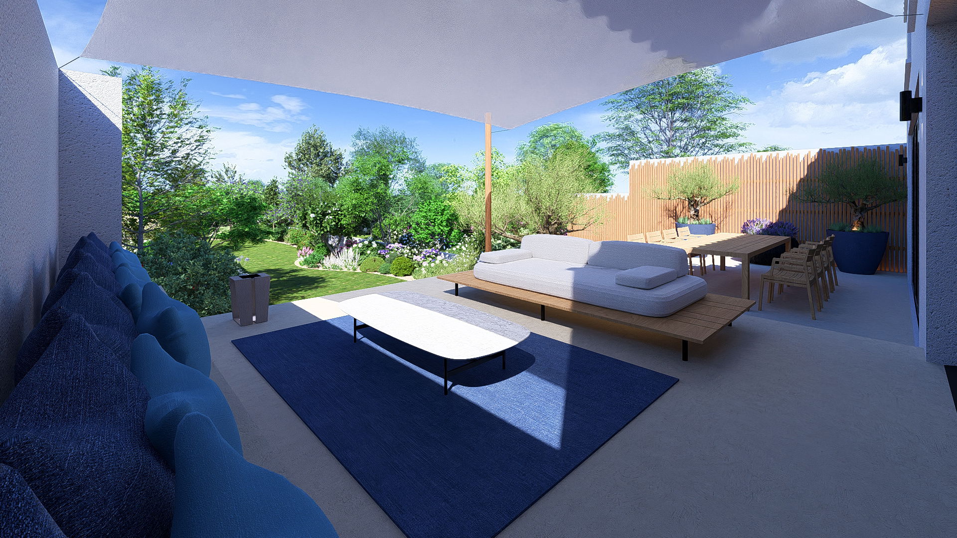 4 univers dans un même jardin. 