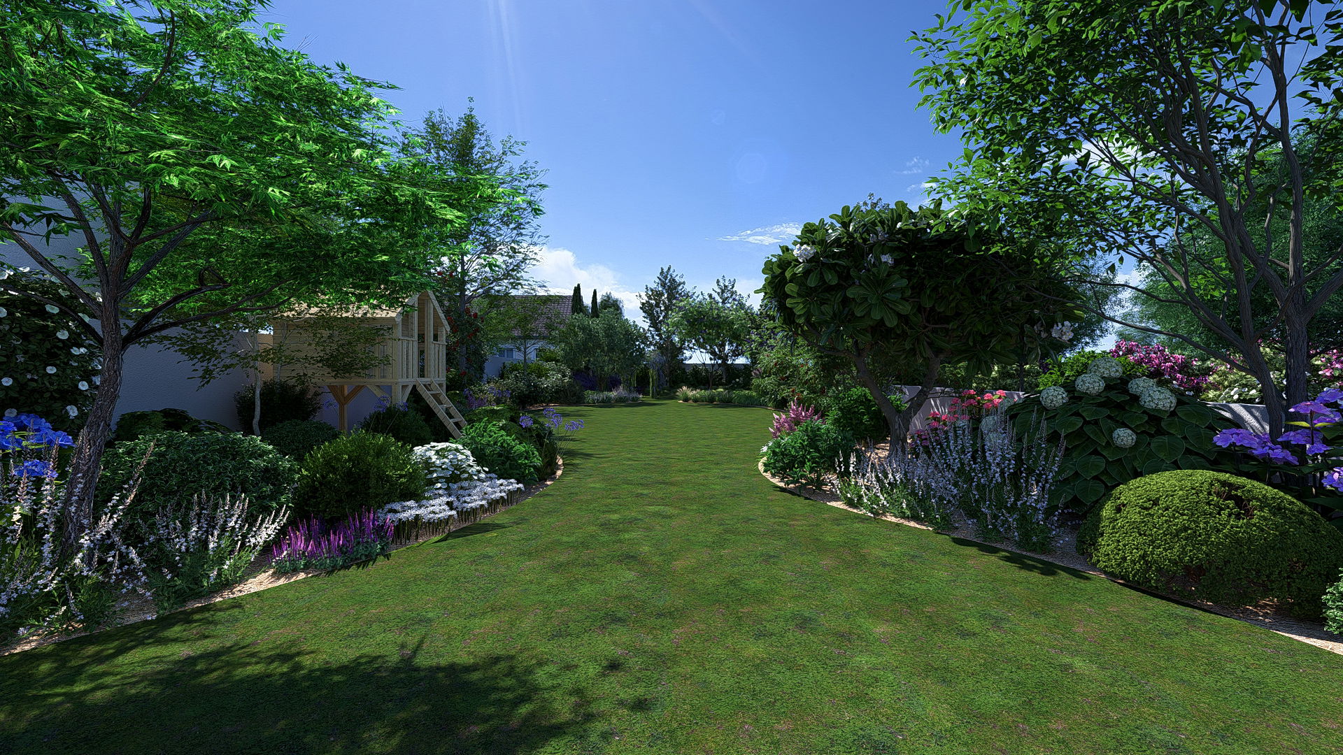 4 univers dans un même jardin. 