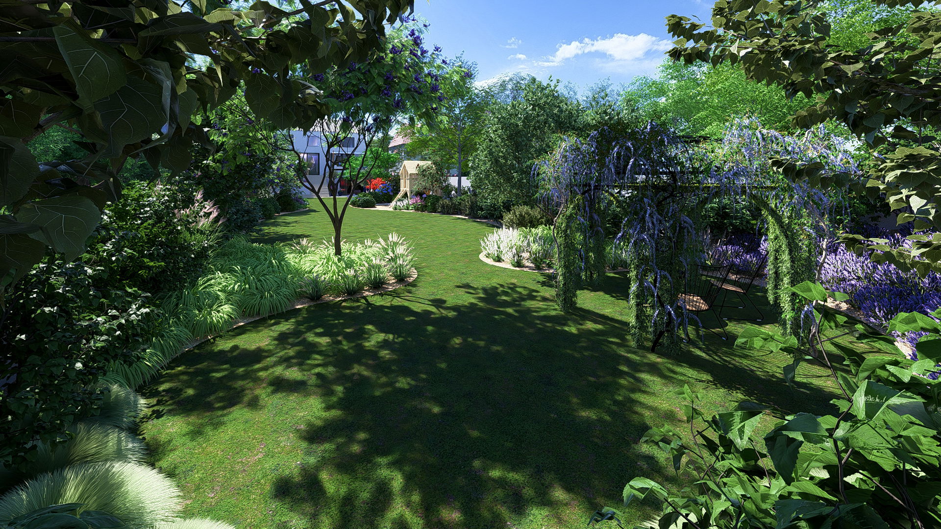 4 univers dans un même jardin. 