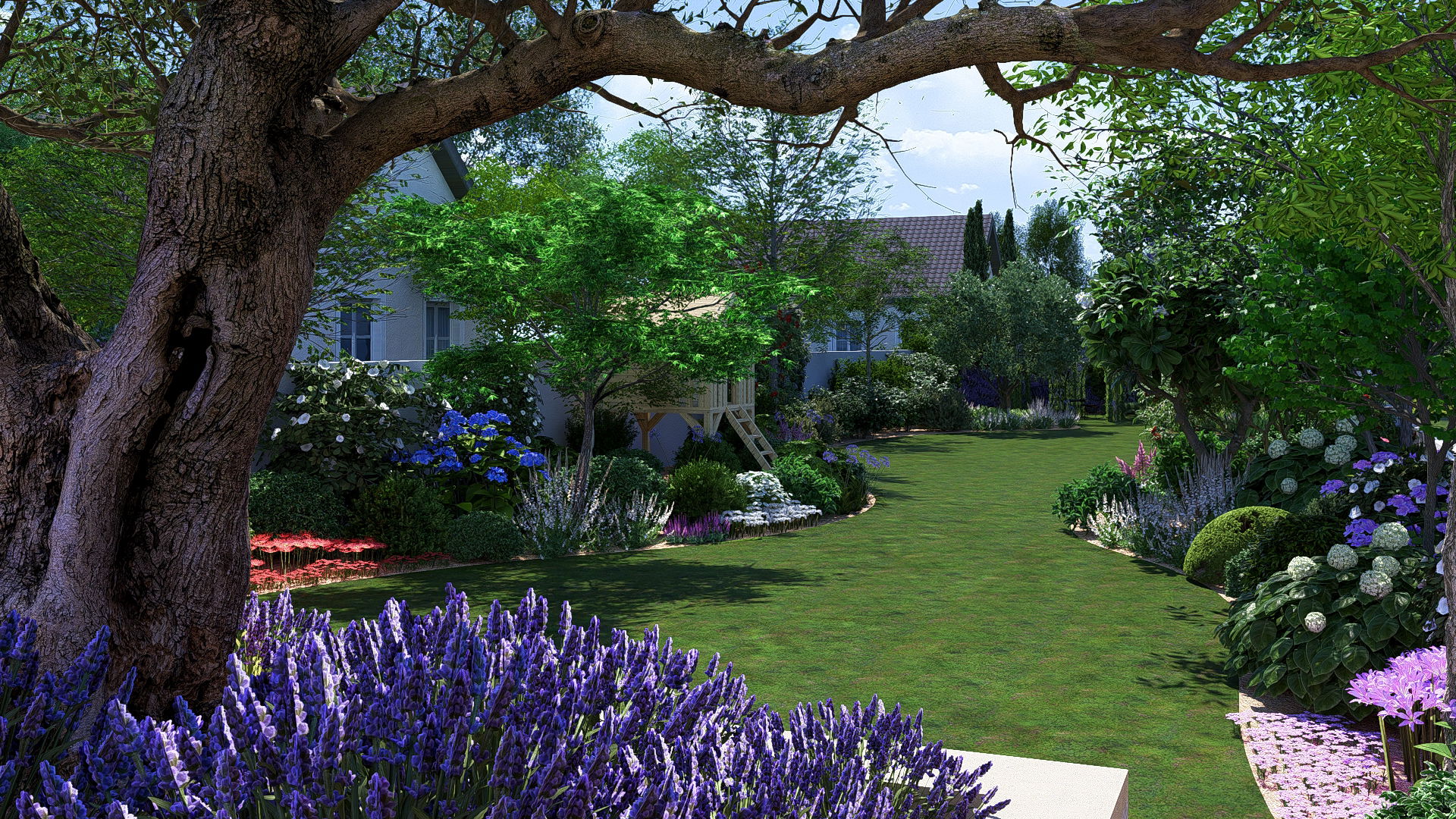 4 univers dans un même jardin. 