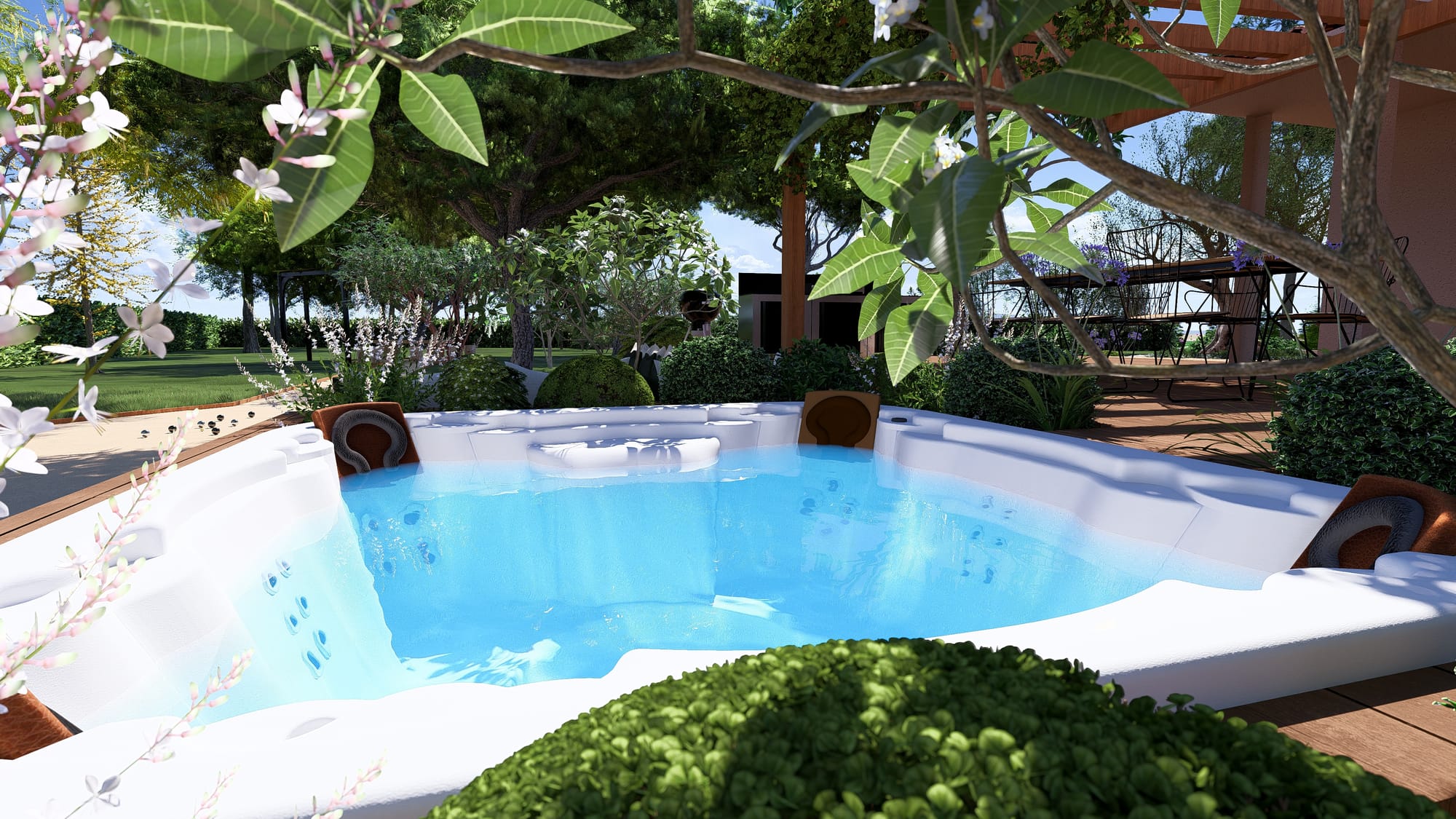 Un chemin qui fait office de terrain de pétanque 