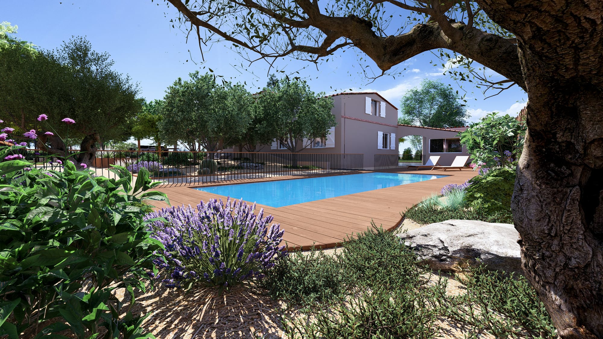 Un chemin qui fait office de terrain de pétanque 