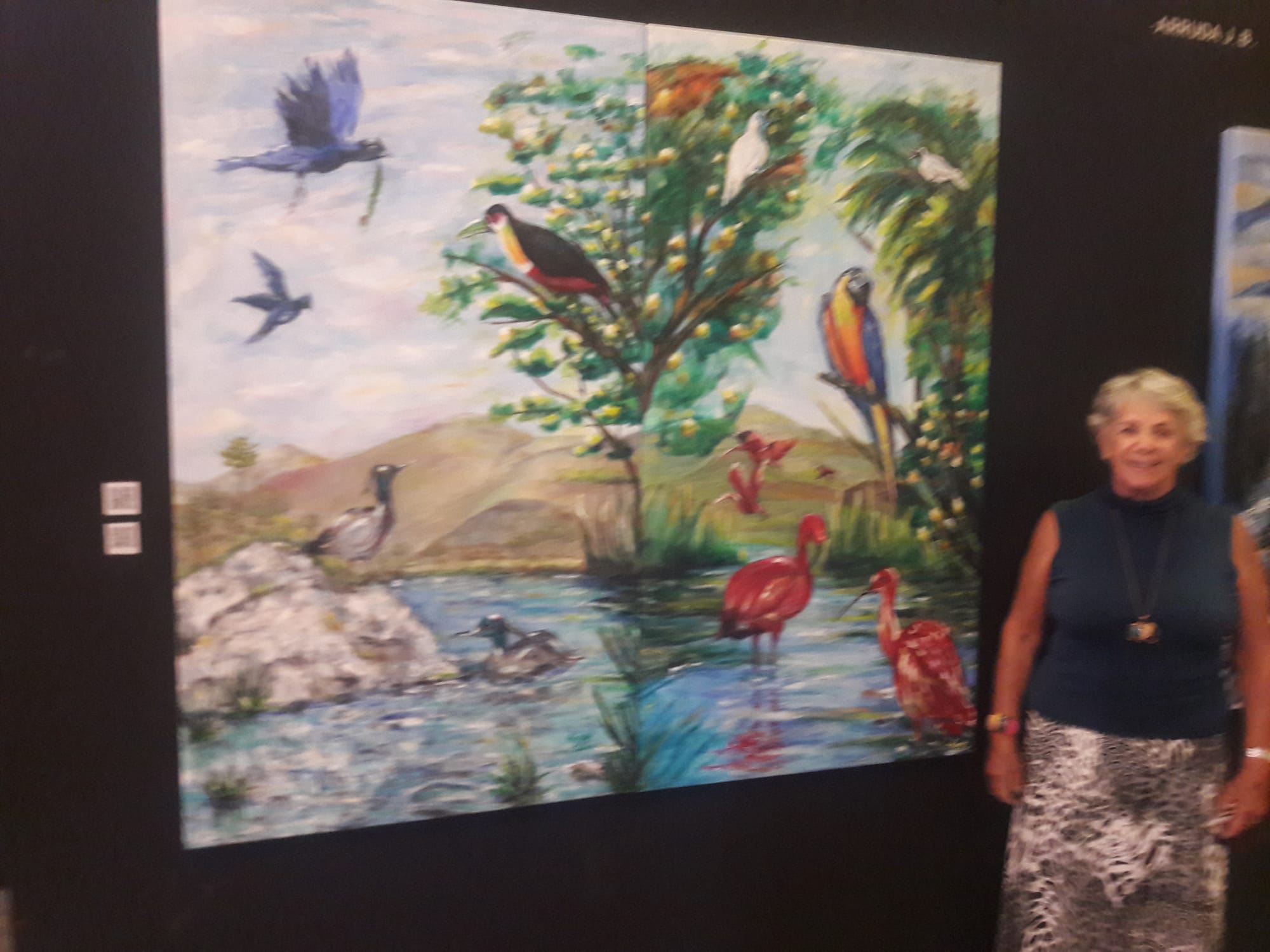 Expo PINTAR PARA IMORTALIZAR - ESPAÇO CULT. DOS CORREIOS, Niterói. Obra Aves do Brasill