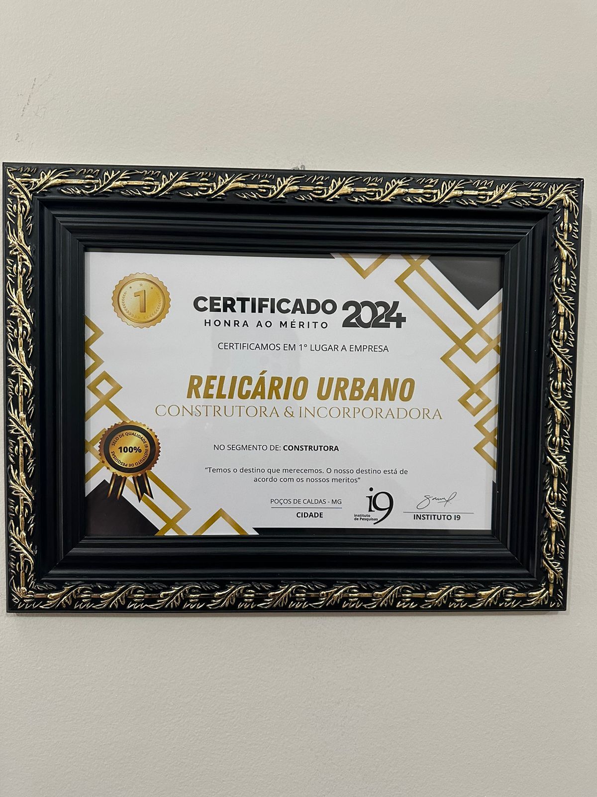 CERTIFICADO DE HONRA AO MÉRITO 2024