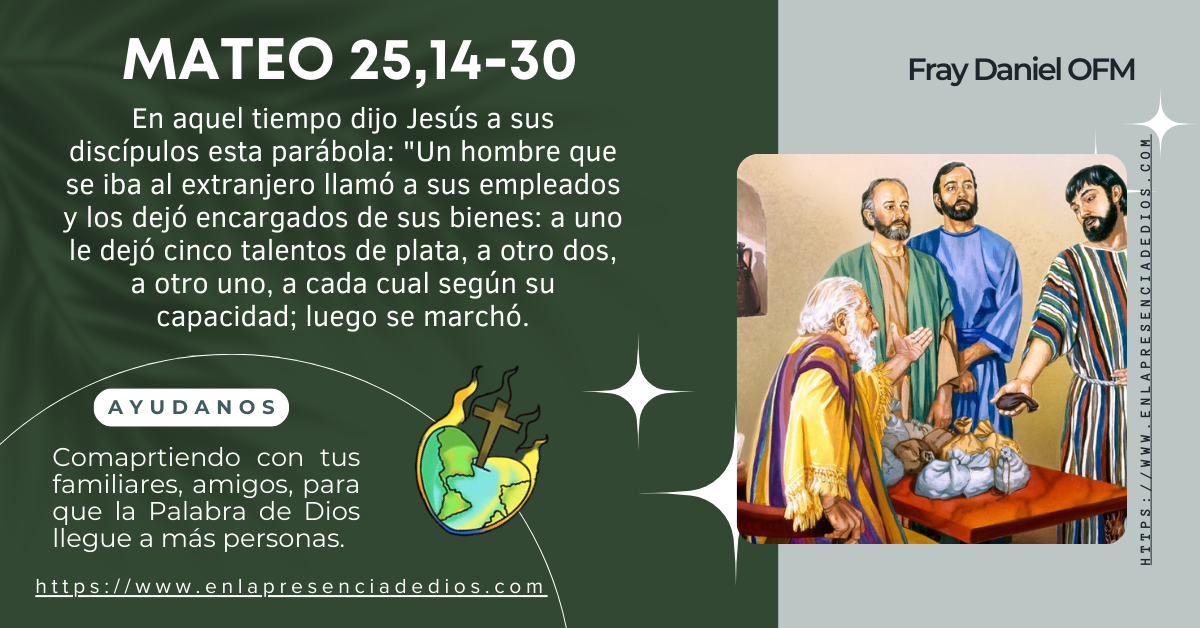 Reflexión del evangelio de hoy