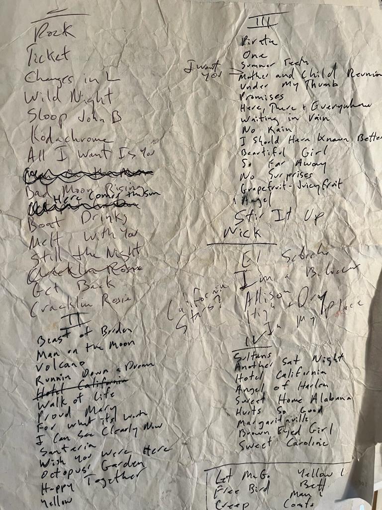 Set List Circa 2002
