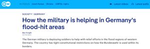 How the military is helping in Germany's flood-hit areas