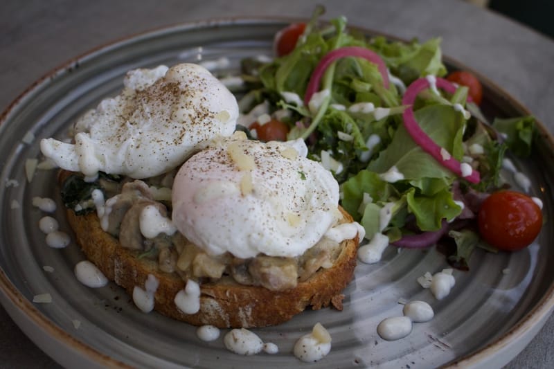 Creamy Mushroom Eggs Benedict