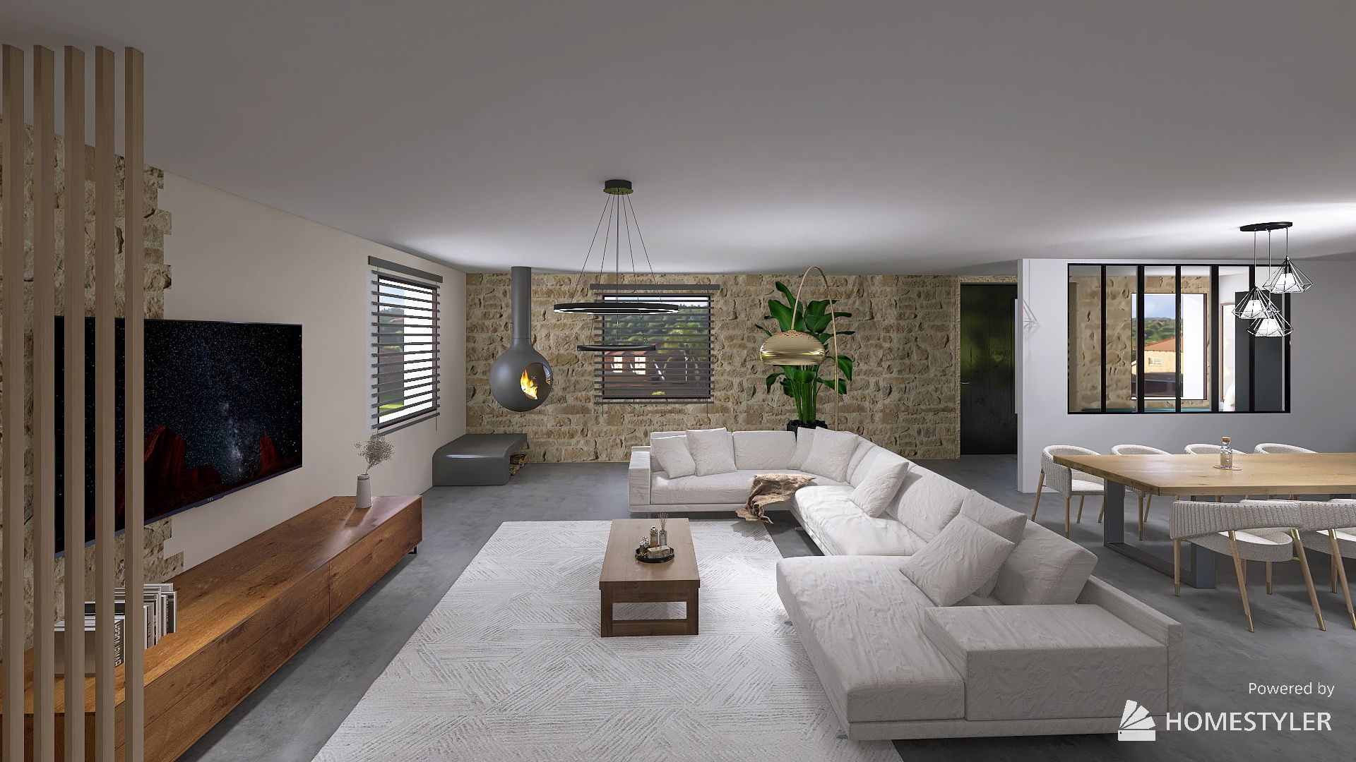Maison à la campagne - Le coin salon
