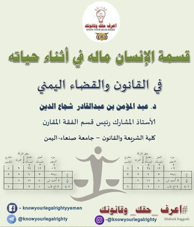 قسمة الإنسان ماله في أثناء حياته في القانون والقضاء الـيمني