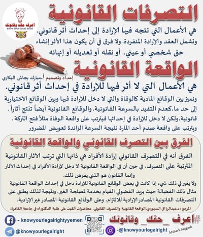 بحث حول #التصرف_القانوني