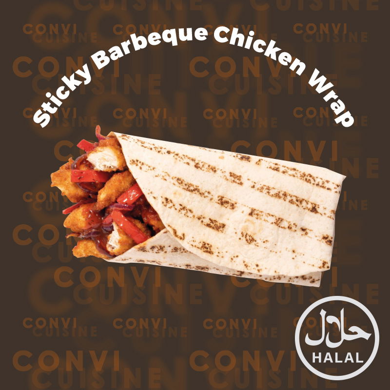 Sticky Barbeque Chicken Wrap