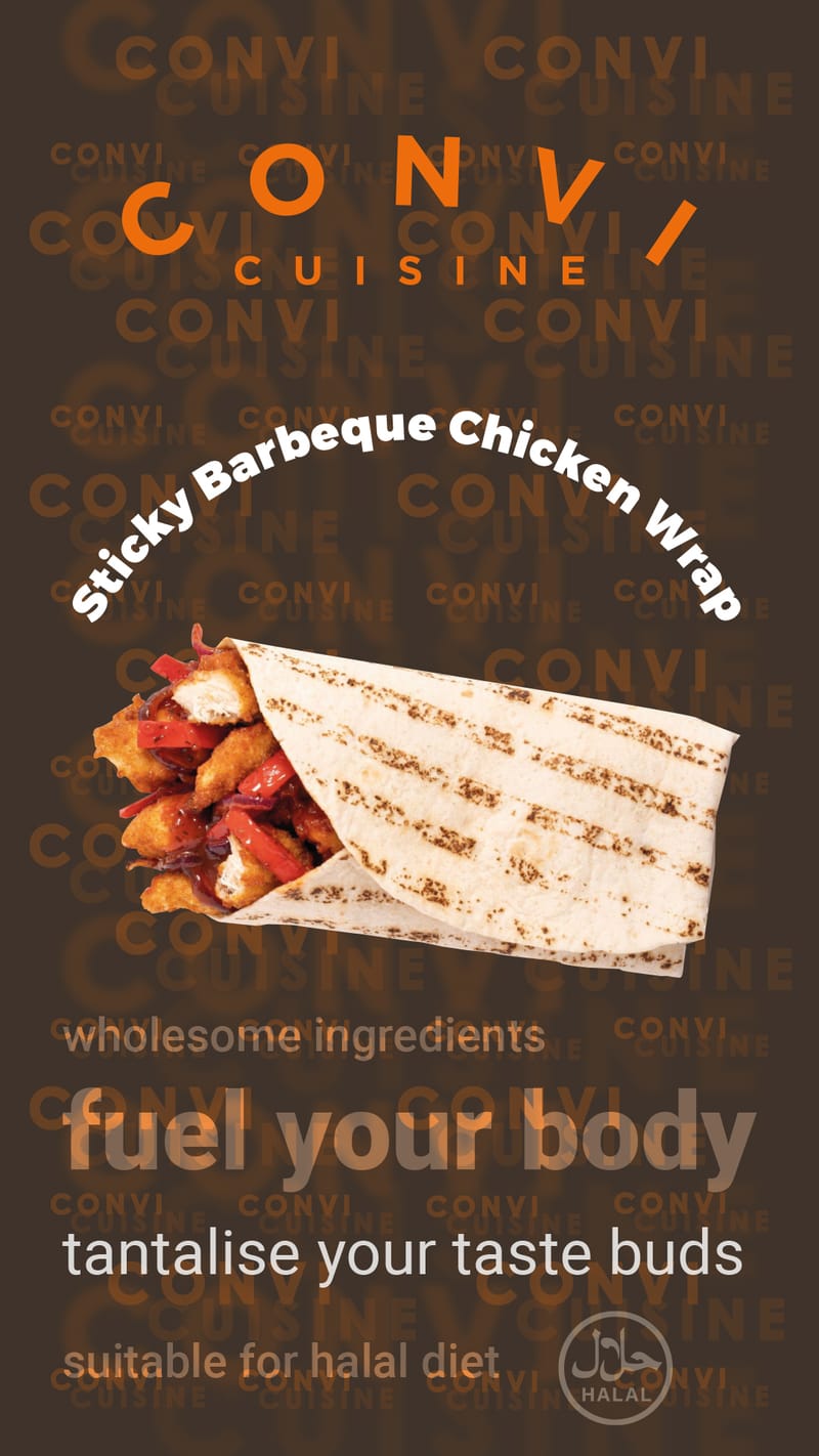 Delicious GSN's new "Wraps", at ConviCuisine and suitable for Halal diet.