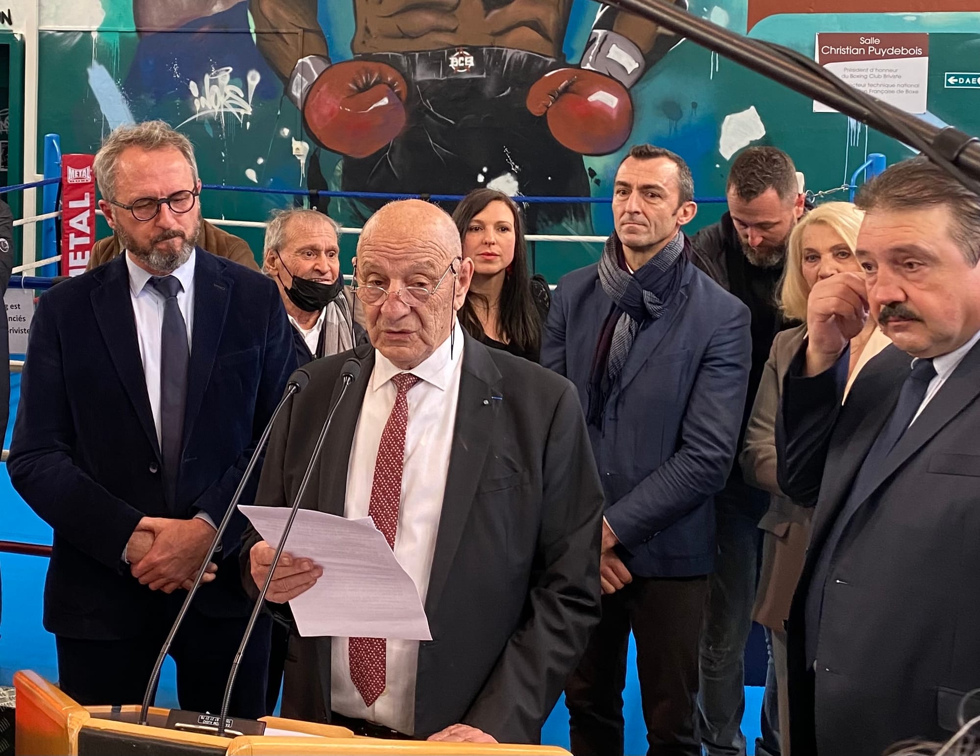 Avec mon ami Christian Puydebois au Gymnase qui porte désormais son nom