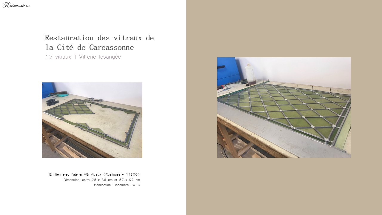 Restauration des vitraux de la Cité de Carcassonne