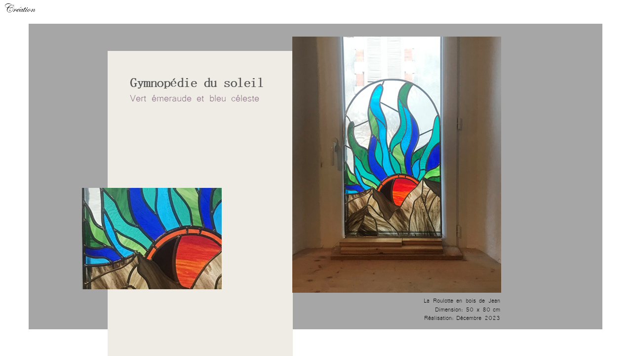 Gymnopédie du soleil | Vert émeraude et bleu céleste