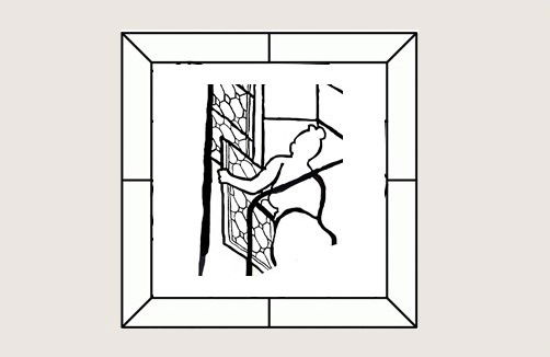 4️⃣ Pose du vitrail