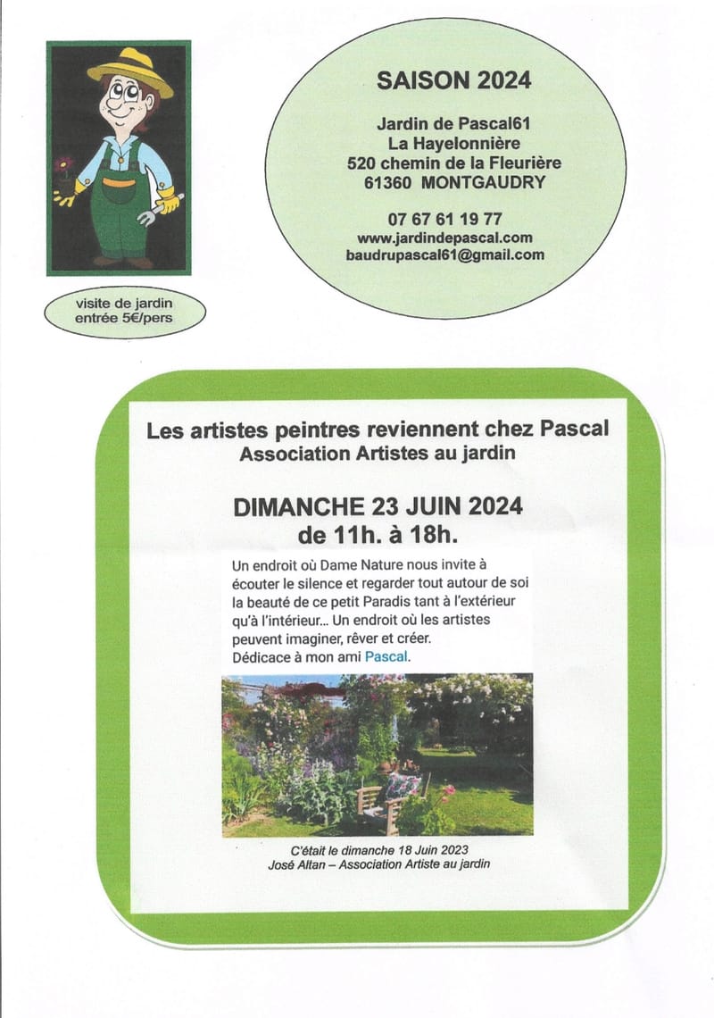 les artistes peintres dans le jardin de Pascal61