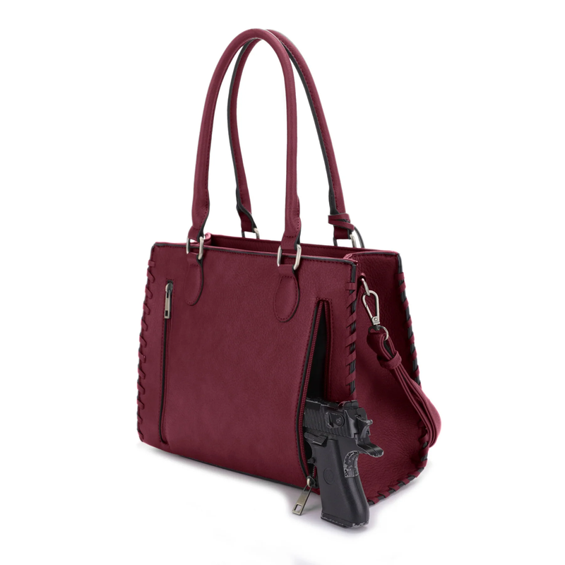 Lioness Concealed Carry Satchel - Wine