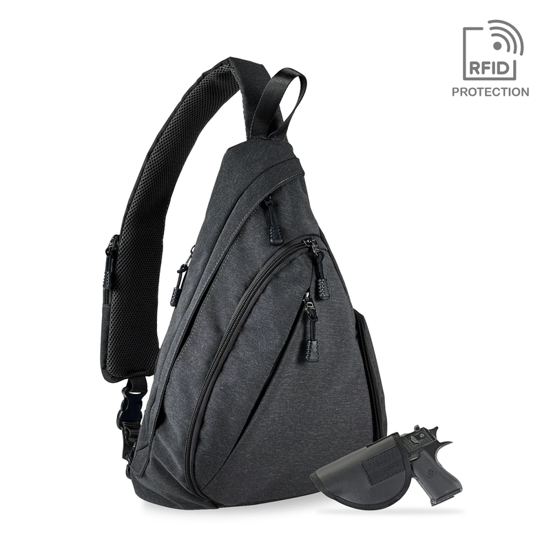 Peyton Sling Shoulder Concealed Carry Backpack - Black