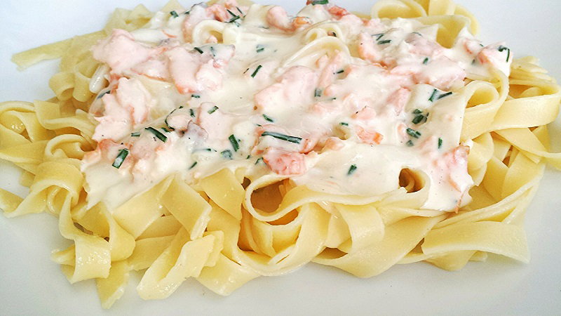 tagliatelles au saumon