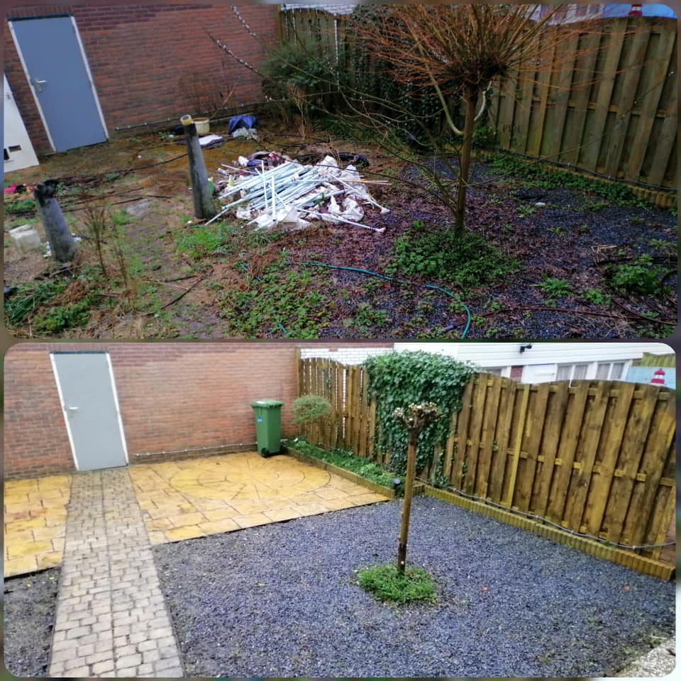 Tuin schoonmaken
