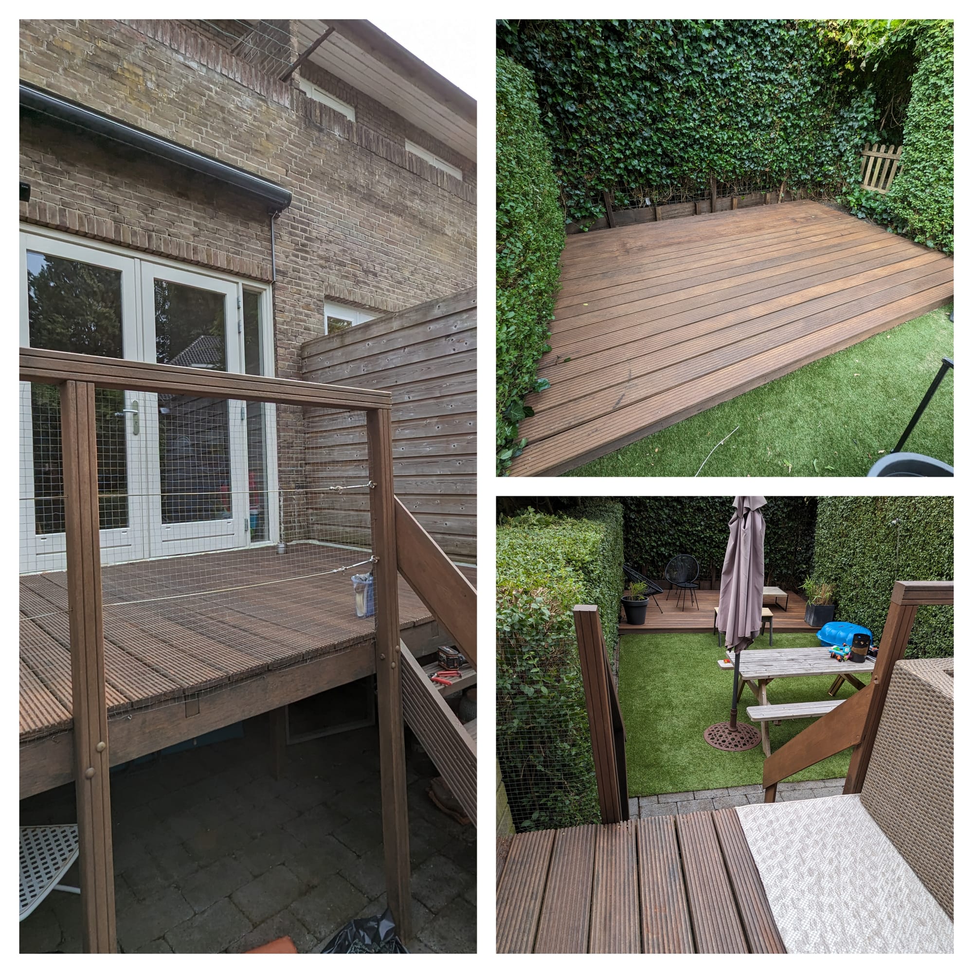 Houten terrassen en kunstmatige terrassen