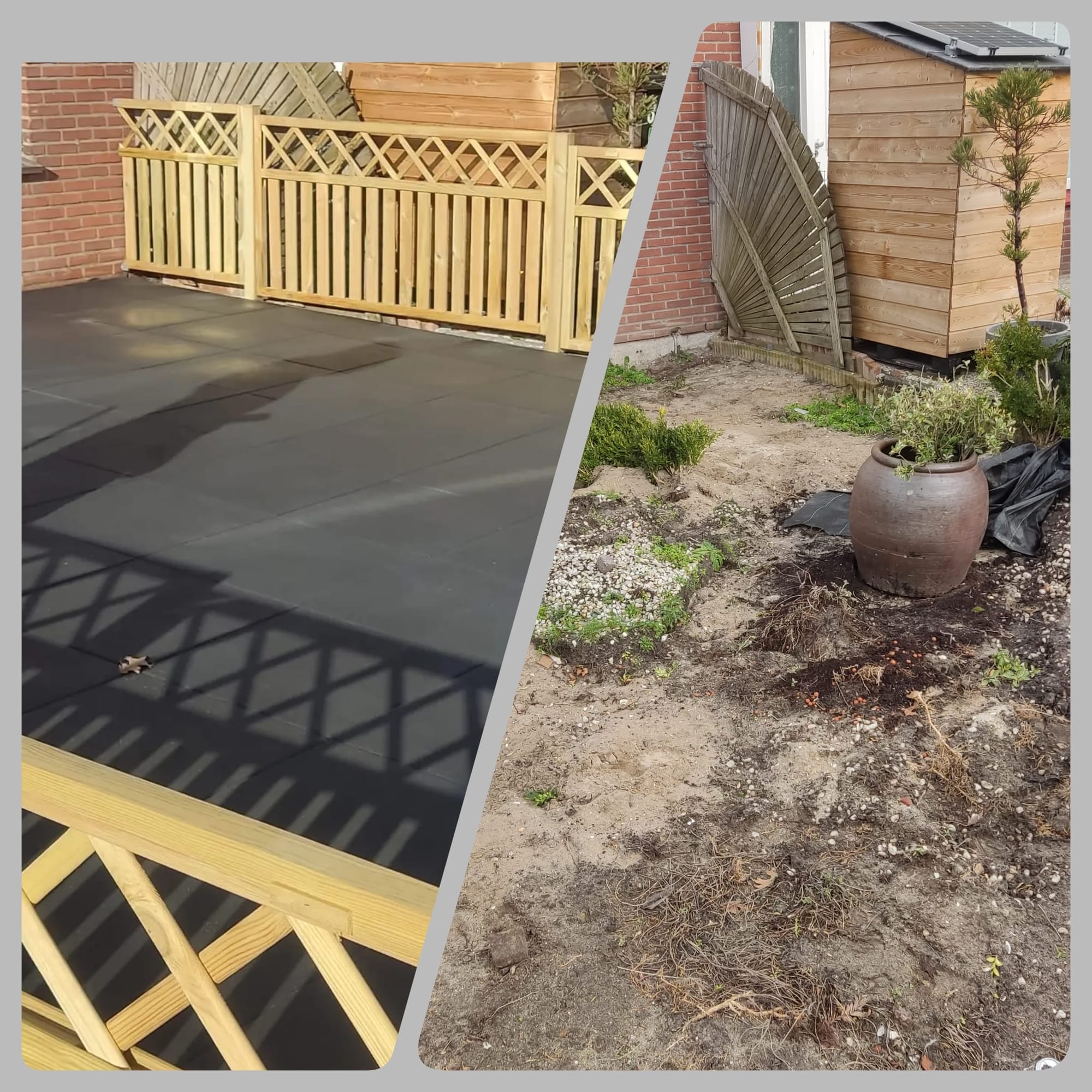 Houten terrassen en kunstmatige terrassen