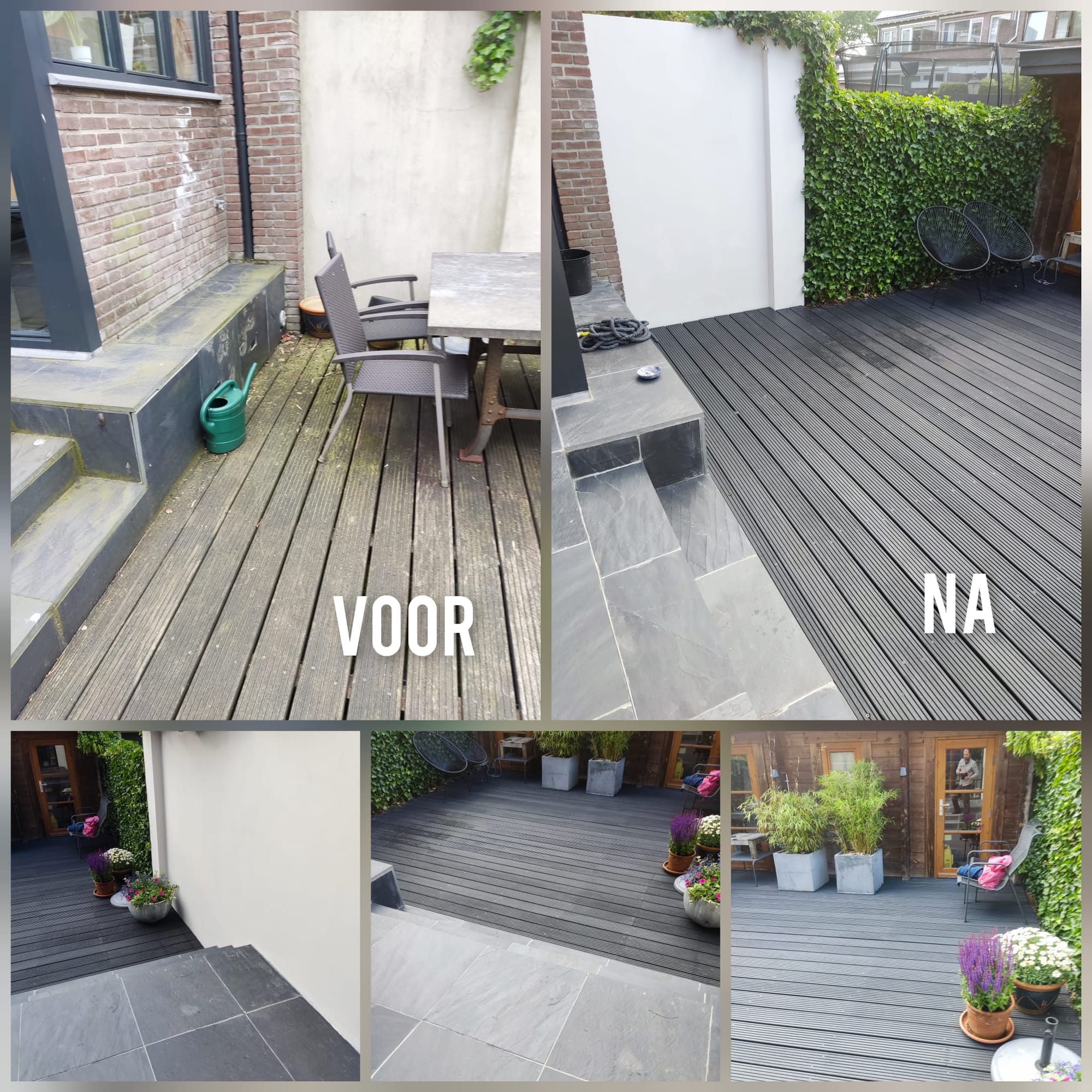 Houten terrassen en kunstmatige terrassen