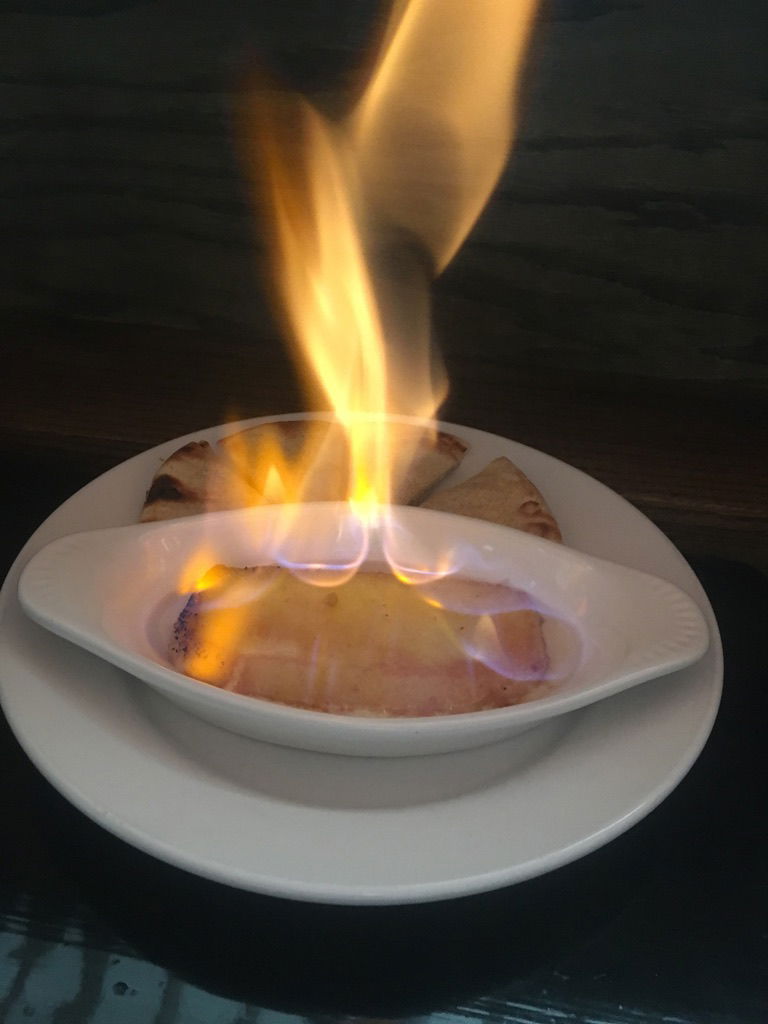 SAGANAKI (FLAMING CHEESE)