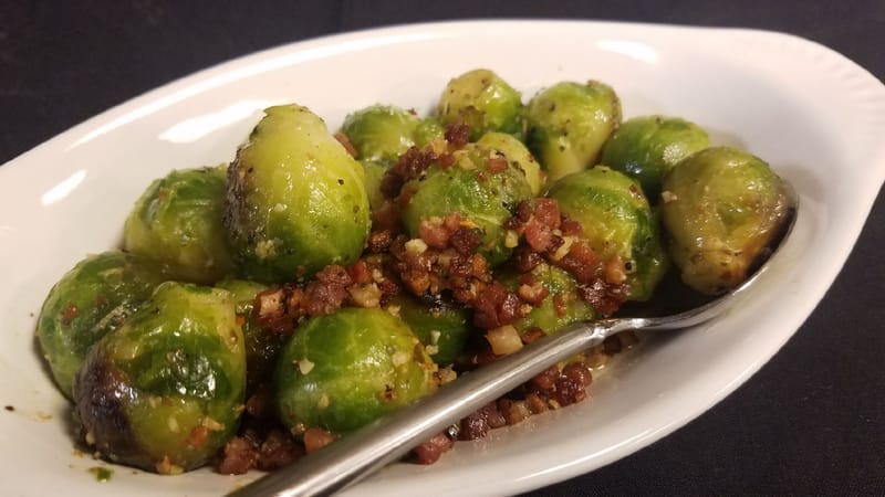 PANCETTA & GARLIC ROASTED PETITE BRUSSELS SPROUTS (GF)