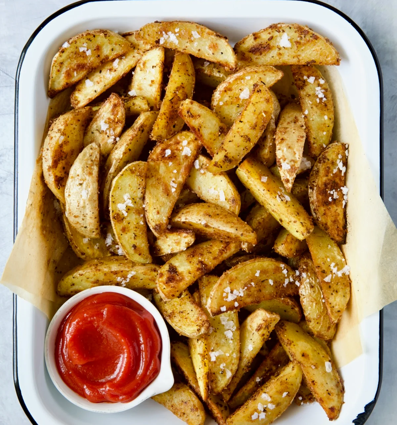 Wide potato wedges L