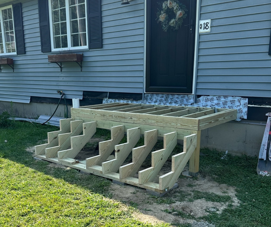 Clients Dreamed Of A Nice Touch to Their Front Of The House With These Simple But Tasteful Steps.