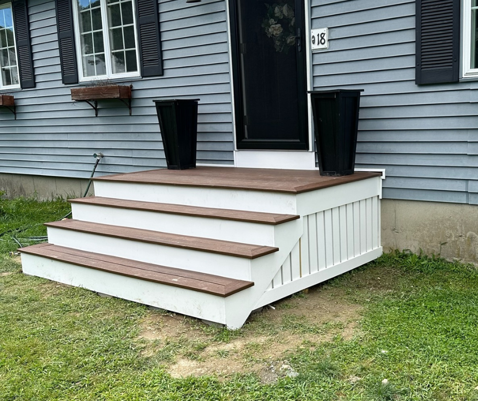 Clients Dreamed Of A Nice Touch to Their Front Of The House With These Simple But Tasteful Steps.