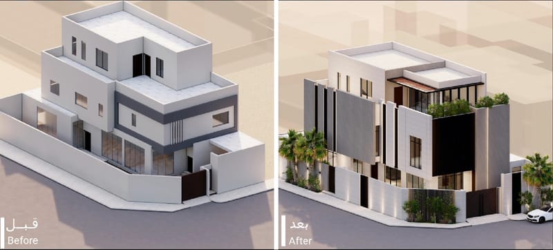 تطويرواجهات فيلا سكنية خاصه