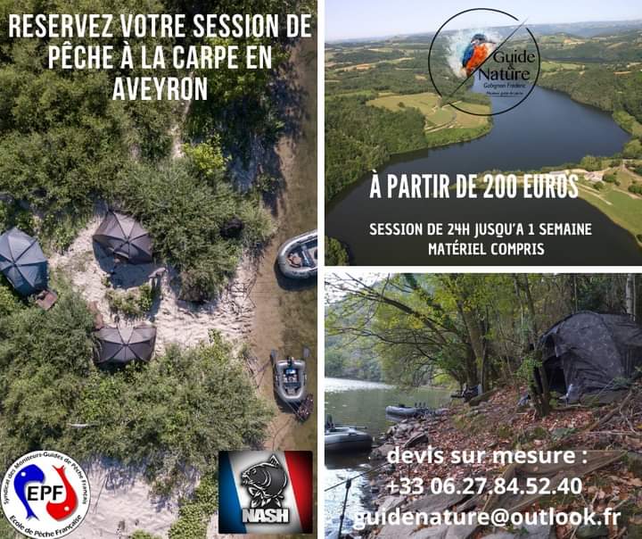 Séjour pêche à la carpe en Aveyron