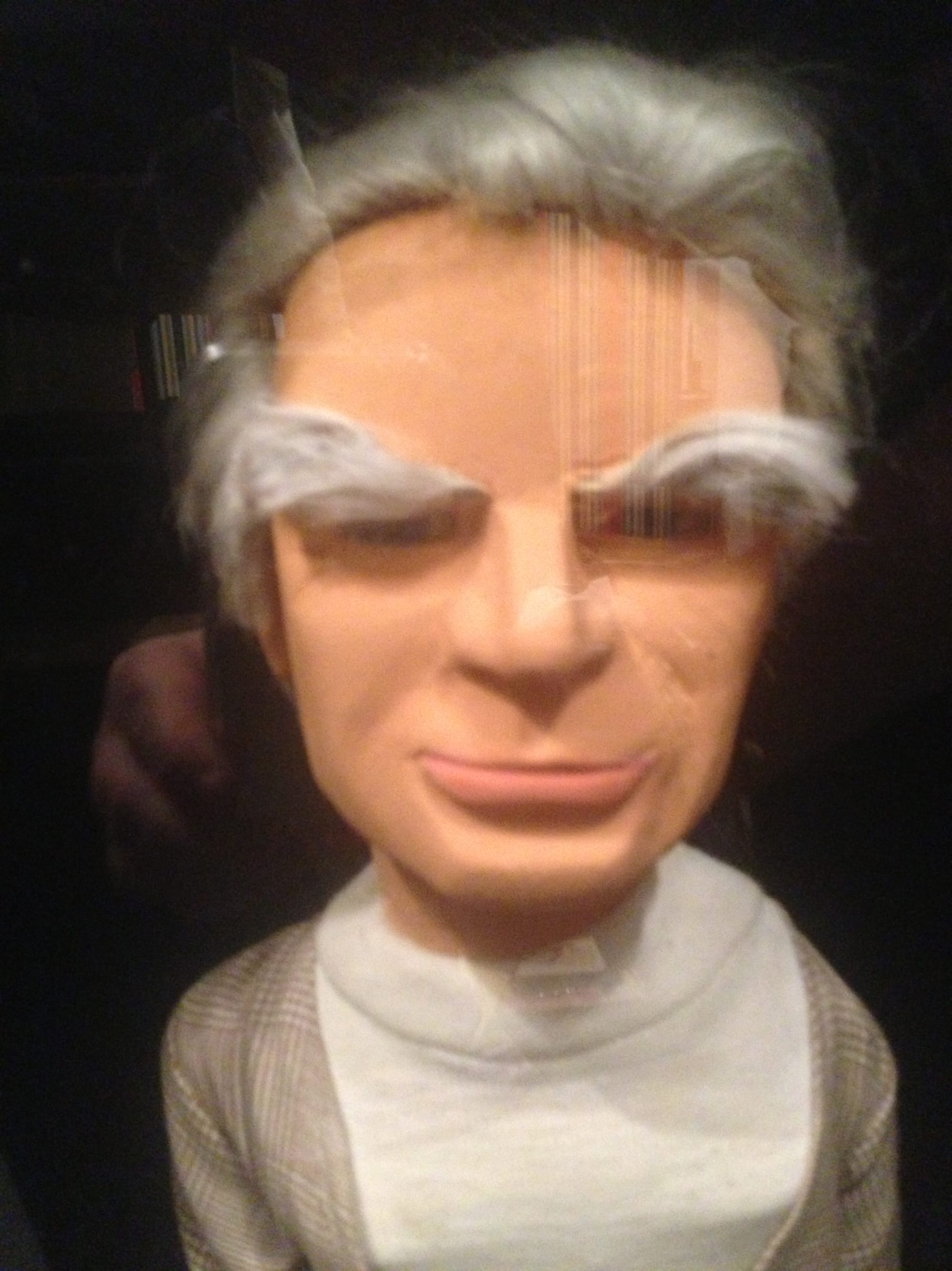 XL Thunderbirds puppets in cabinet made by Sean Robinson