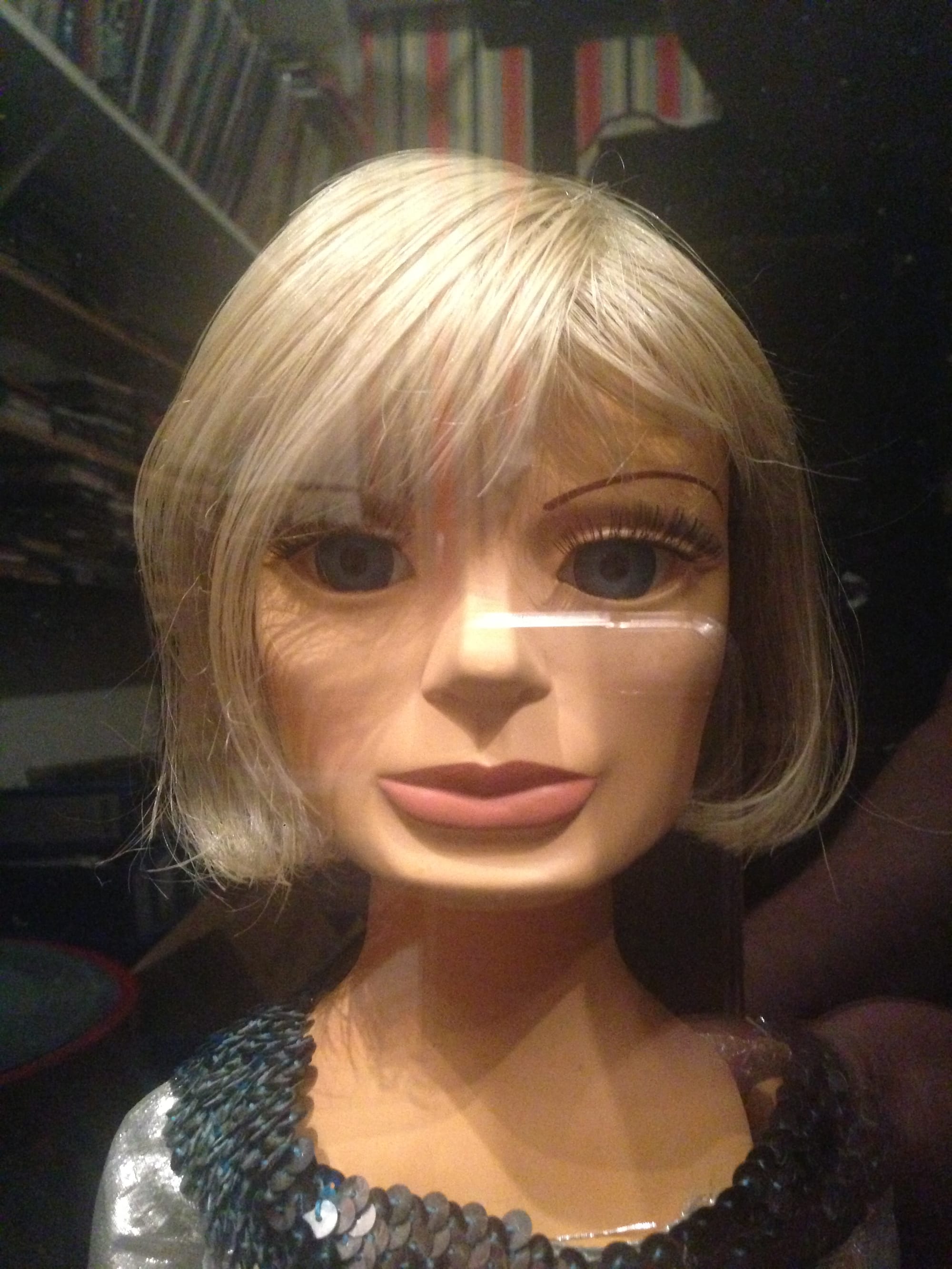 XL Thunderbirds puppets in cabinet made by Sean Robinson