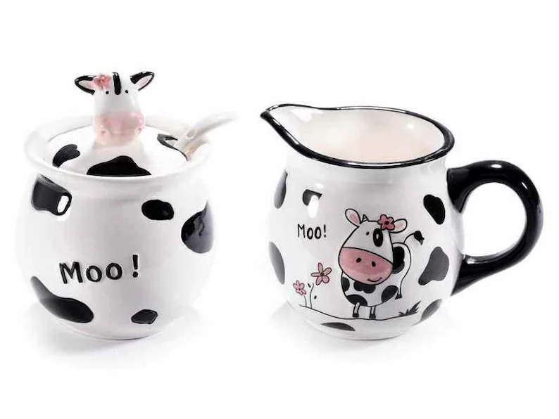 Lot de 6 tasses Gien France avec sucrier et pot à lait, modèle