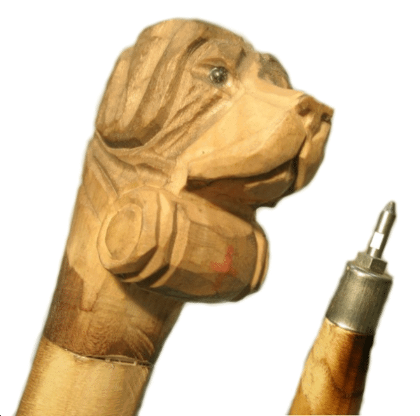 Bâton De Randonnée Trekking Bois De Châtaignier 125cm - Léger, Robuste Avec Corde Et Pointe Métal