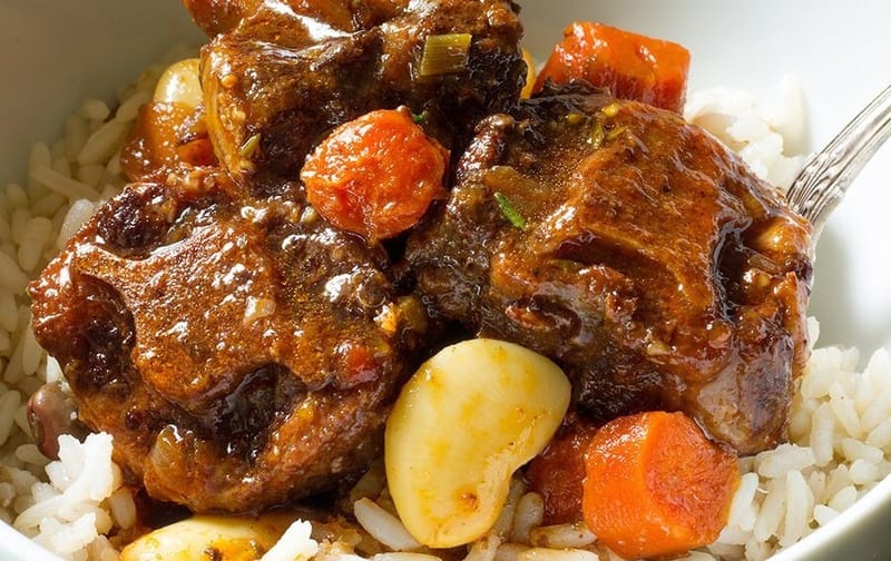 Braised Oxtail and Butter Beans