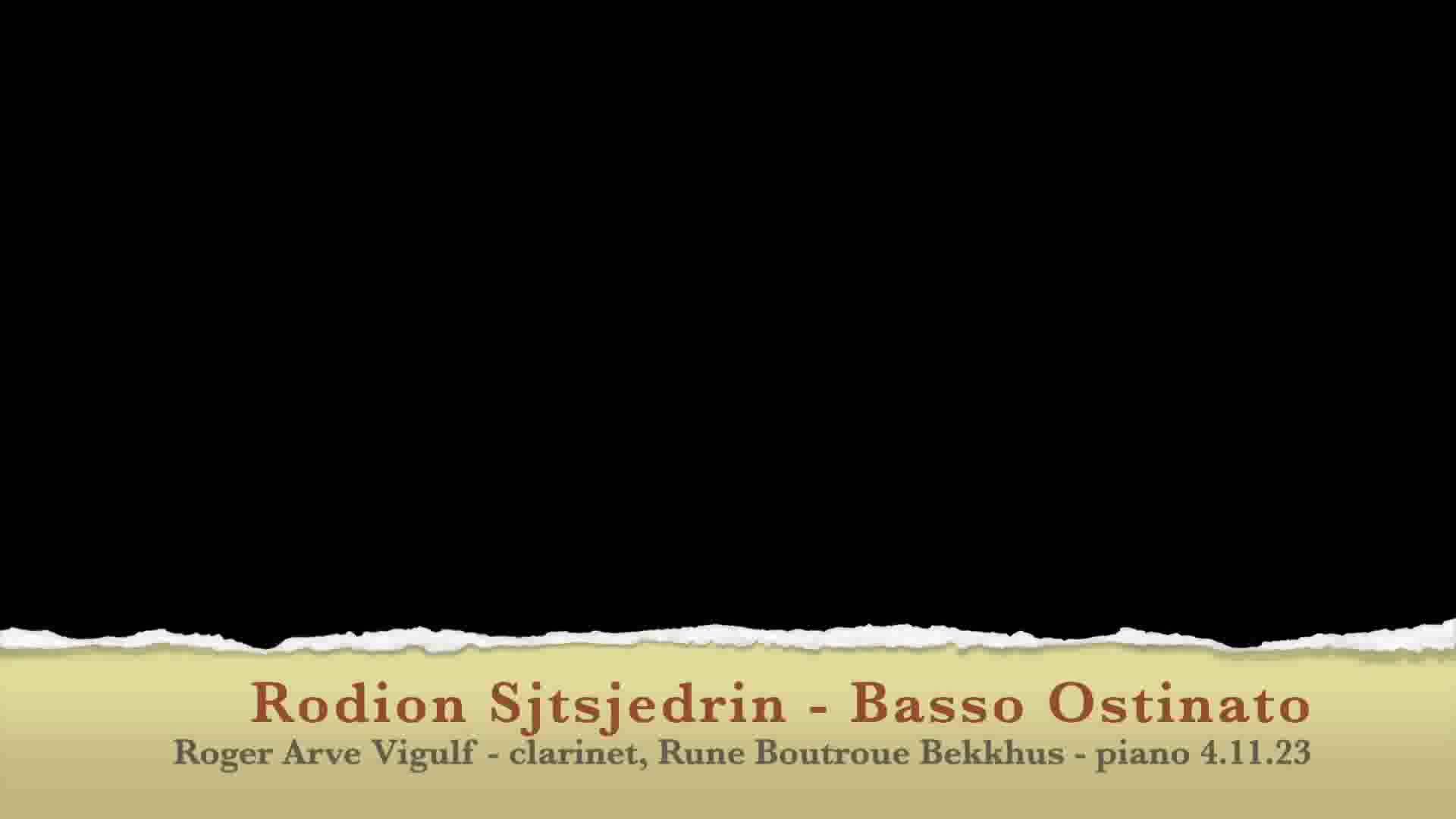 R.Sjtsjedrin - Basso Ostinato 4.11.23