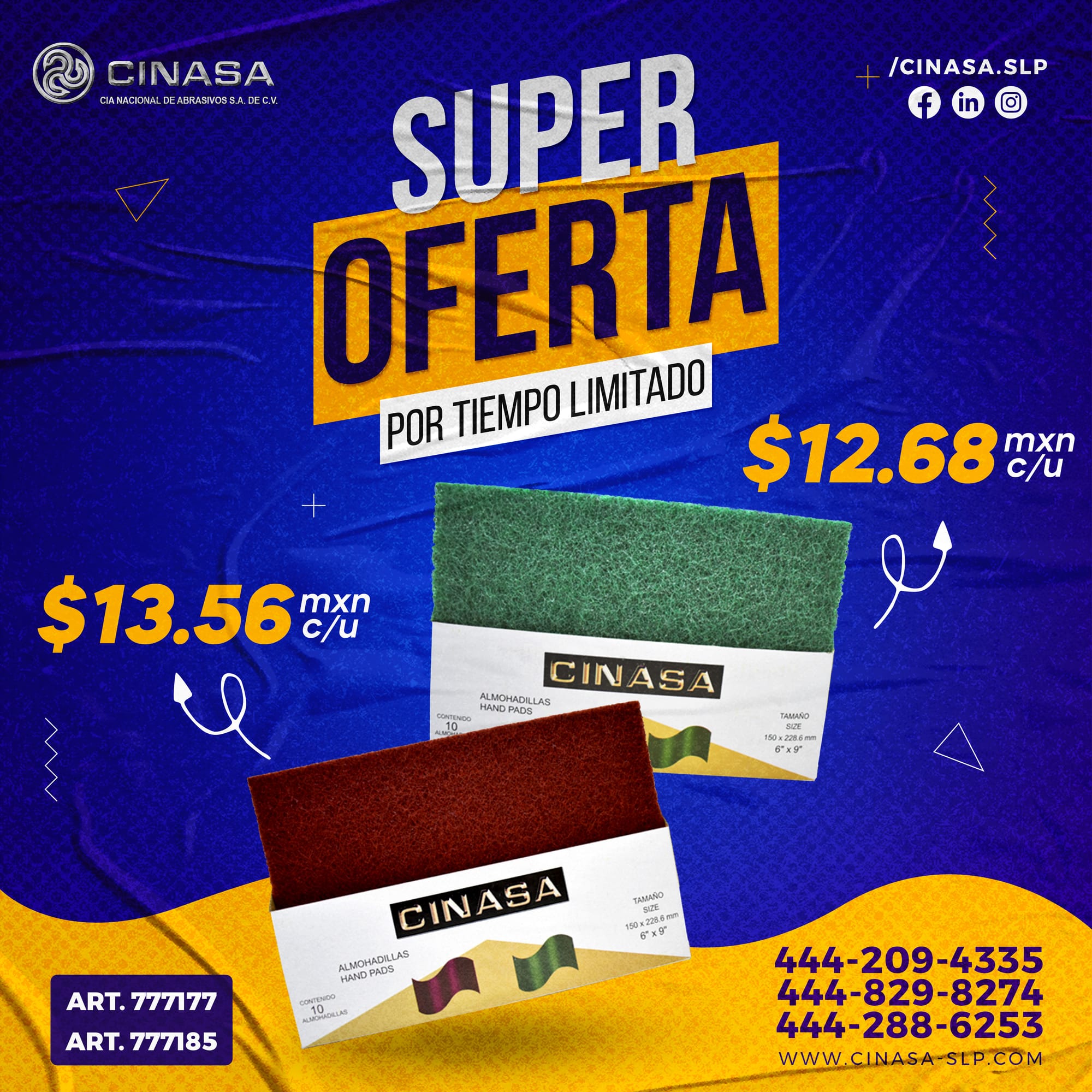 ALMOHADILLAS DE FIBRA EN OFERTA