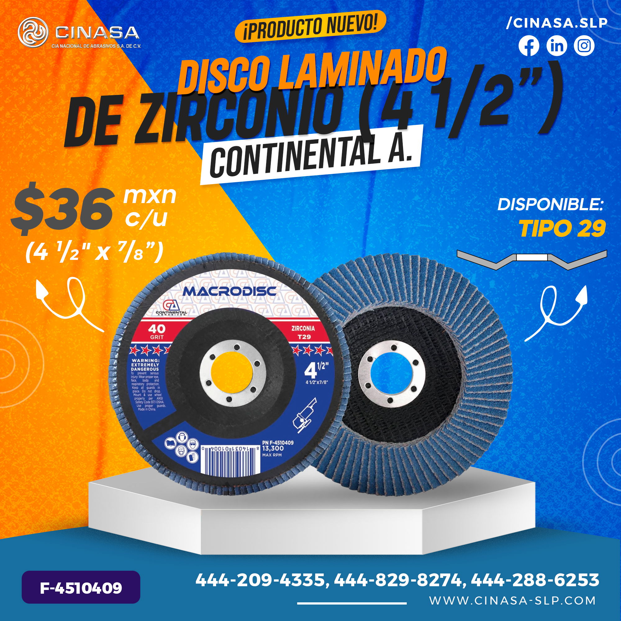 DISCO LAMINADO DE ZIRCONIA