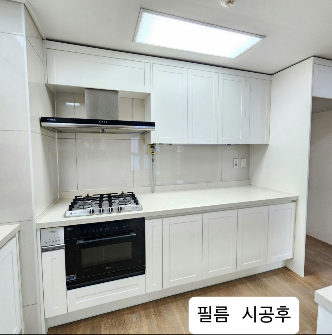 주방씽크대, 붙박이장, 신발장, 화장대, 서랍장, 복도 외벽 전체
