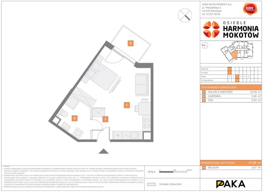 פרויקט מרכזי לדוגמא בוורשה WARSAW - יזם Dom Development