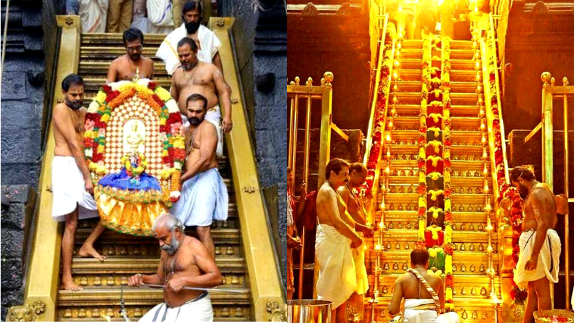 Climbing the Holy 18 steps (Sri Ponnu Pathinettaam Padi)