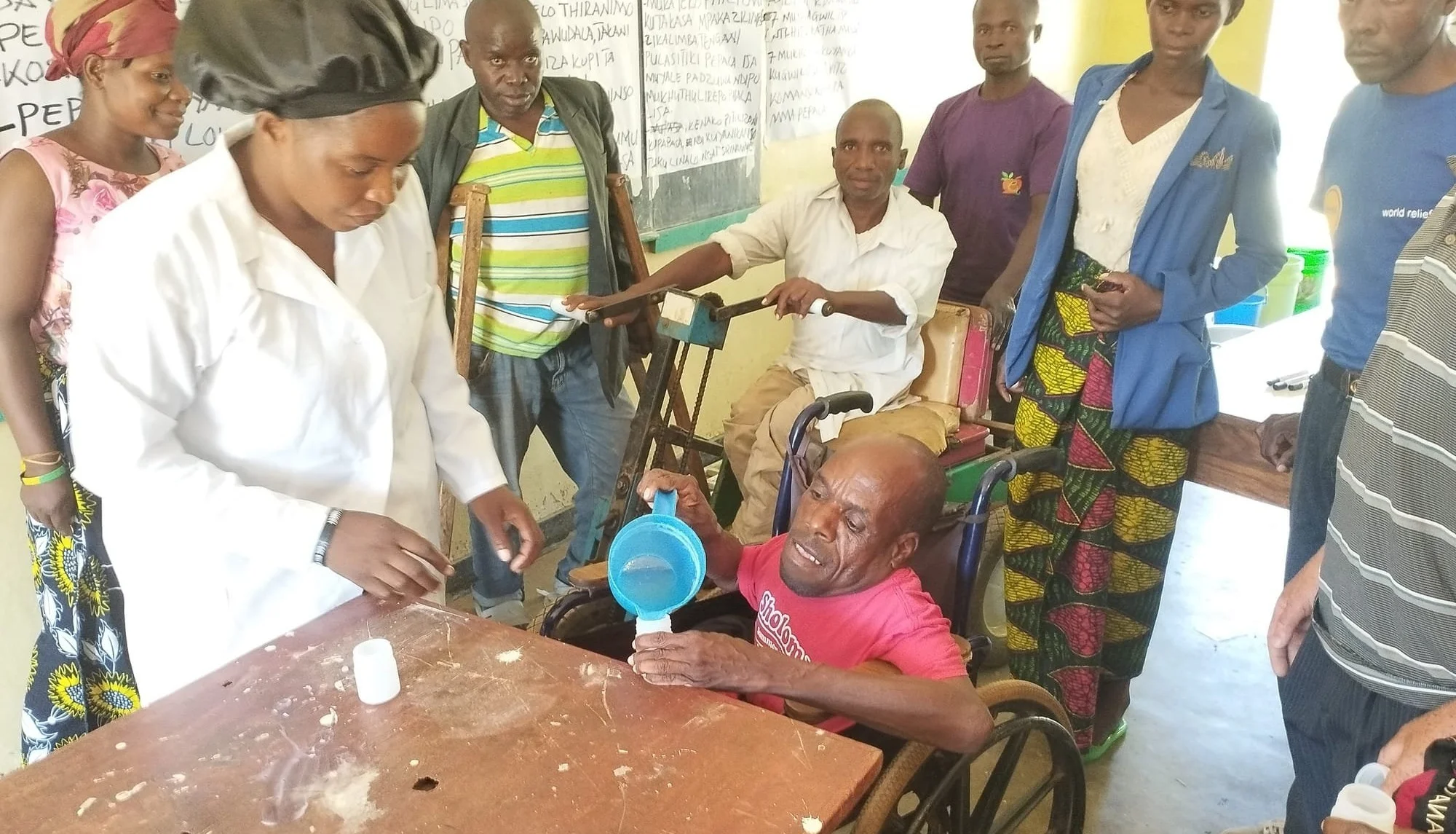 ENTREPRENEIRS WITH DISABILITIES TRAINED IN PRODUCTION OF SOAP AND PETROLEUM JELLY