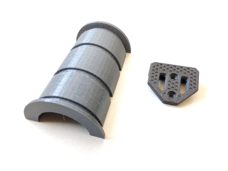 Coxim leito feito com material TPU Shore 50D para suportar cabo de alta tensão com 2 toneladas.