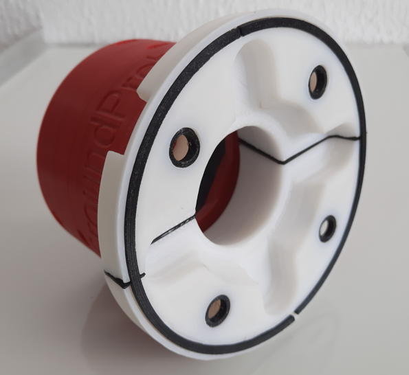 Flange Rotativa de vedação para proteção de Motor e Encoder de Radar utilizado em Mineração.